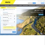 Save $5 Per Day, up to $25 on a Weekly/Weekend Vehicle Rental with Hertz