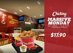 8 Pieces Chicken, 1 Large Chips/Fries, 1 Large Mashed Potato & Gravy $17.90 on Mondays @ Chicking