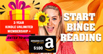 Win A 2-Year Kindle Unlimited Membership + A$100 Amazon Gift Card
