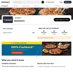 Domino's: 100% Cashback ($10 Cap, 1 Use Per User) 1st March Only @ ShopBack NZ