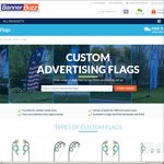 20% off on All Promotional Flags: Feather Flags, Teardrop Flags, Blade Flags, Rectangle Flags @ Banner Buz