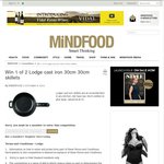 Win 1 of 2 Lodge Cast Iron 30cm Skillets from Mindfood