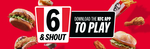 Play 6 & Shout Game for a Chance to Win Free Food ($5 Min Spend to Claim) @ KFC App