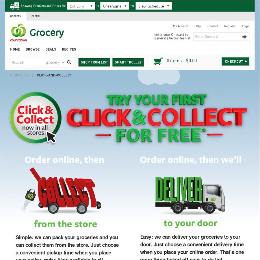 Free Click & Collect Service (Save 5) at Countdown Supermarkets (New