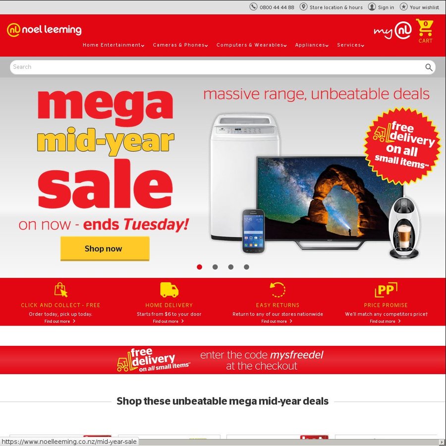 Free Shipping Noel Leeming (No Min Spend) ChoiceCheapies