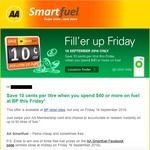 10c off Per Litre @ BP with AA Smartfuel ($40 Min Spend)