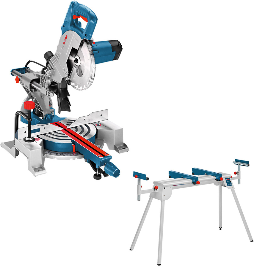 Bosch 216mm Sliding Mitre Saw with T1B Saw Stand 499 Click & Collect