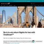 Be in to Win Return Flights for Two with OneSmart @ Air NZ