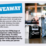 Win 1 of 2 500g Bags of Emporio Espresso Coffee from The Dominion Post