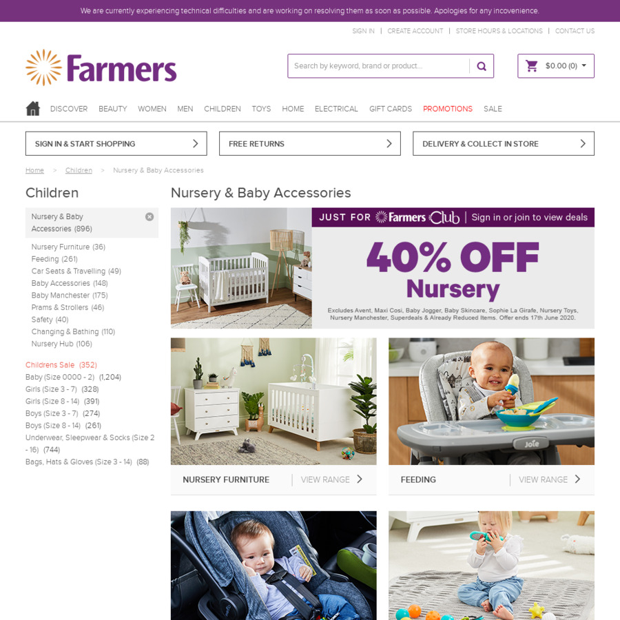 Maxi cosi outlet farmers