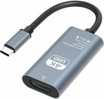 USB C to HDMI Adapter, 4K@60Hz Type C Thunderbolt 3 Converter AU$15.74 + Shipping @ HARIBOL Amazon AU