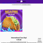 Free Crunchy Taco (Limit 1 per Customer) when you mention "International Taco Day" In-store @ Taco Bell
