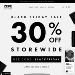 30% off Sitewide + Shipping ($0 with $50 Spend) @ Zeke Skincare