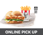 Zinger Burger + Fries $7.99, Snack Burger + Fries $5.99 @ KFC App