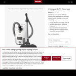 Miele Compact C1 Bagged Vacuum Cleaner $299 + Free Shipping @ Miele