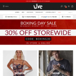 30% off Storewide @ Live Clothing