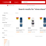 Nivea Deals; Men's Shaving Gel/Foam, x2 for $7.65 (Giveit); Antiperspirant 250ml, x2 for $7.50; Roll On 50ml, x2 for $5.25 @ TWH