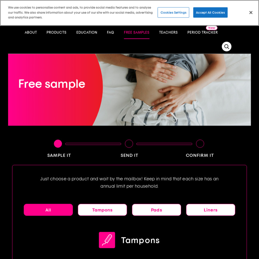 Free pad tampon or liner samples from u by kotex choicecheapies