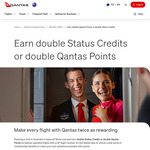 Earn Double Status Credits or Double Qantas Points @ Qantas