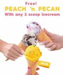 Buy Any 2 Scoop Ice Cream and Get a  FREE Peach 'n Pecan Ice Cream @ Wendy's Supa Sundaes