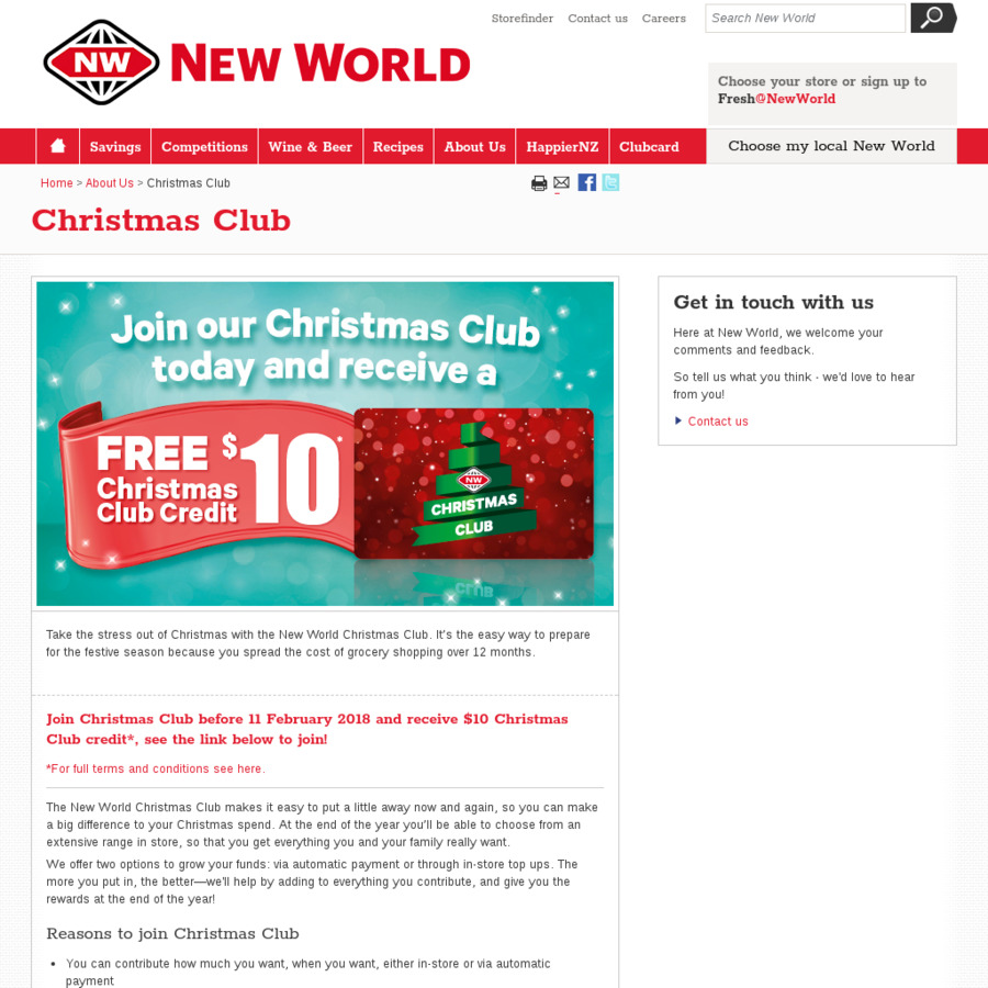 New World $10 Christmas Club Credit - ChoiceCheapies