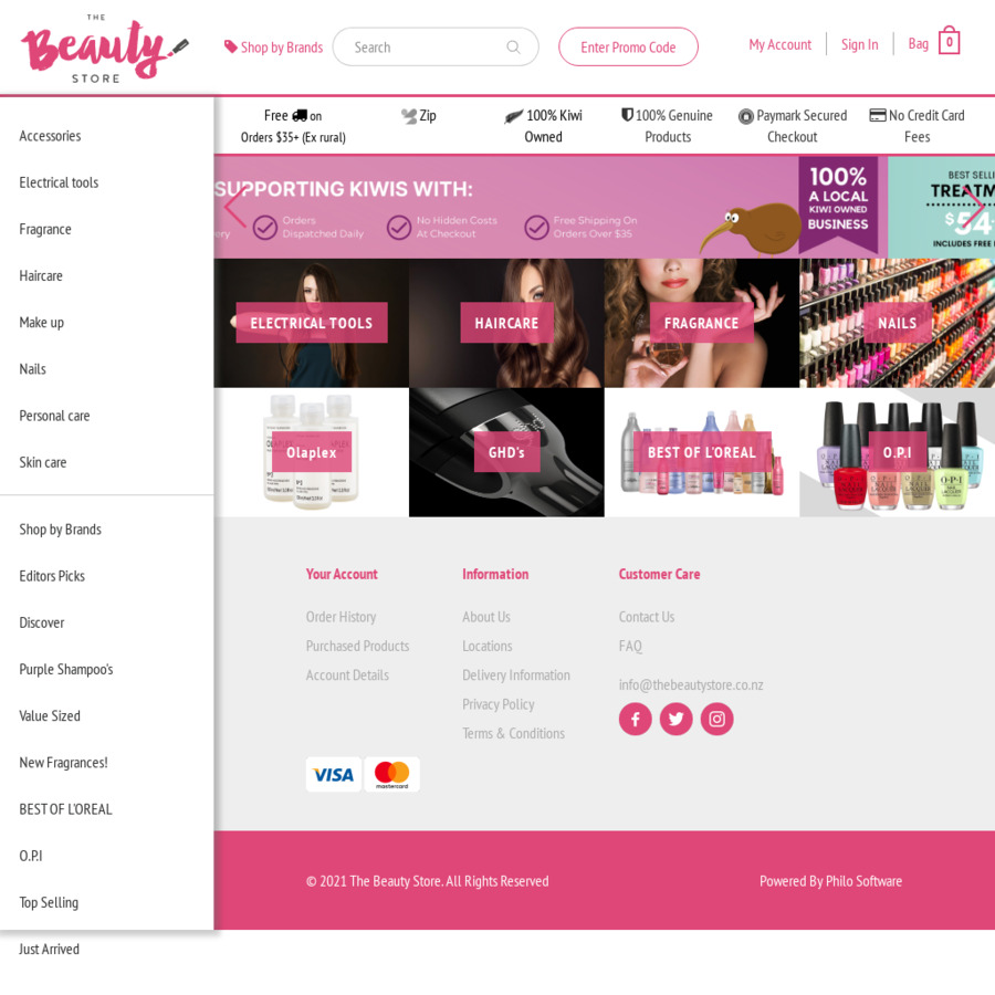 Free Shipping on Orders 35+ Site Wide The Beauty Store NZ