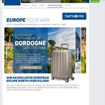 Win RT Flights for 2 to Europe, 4 Samsonite Curv Cases, 8 Day Peregrine Tour Inc Meals/Hotel