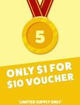 $1 for $10 Voucher @ Onceit