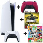 PS5 Disk Version + Cosmic Red Controller & 2 Games (Rainbow Six Extraction & Just Dance 2021) $999 @ The Warehouse