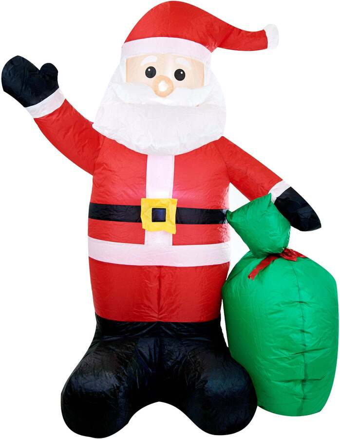 Inflatable Santa with Parcel & LED Light 28.50 (Was 114) Lincraft