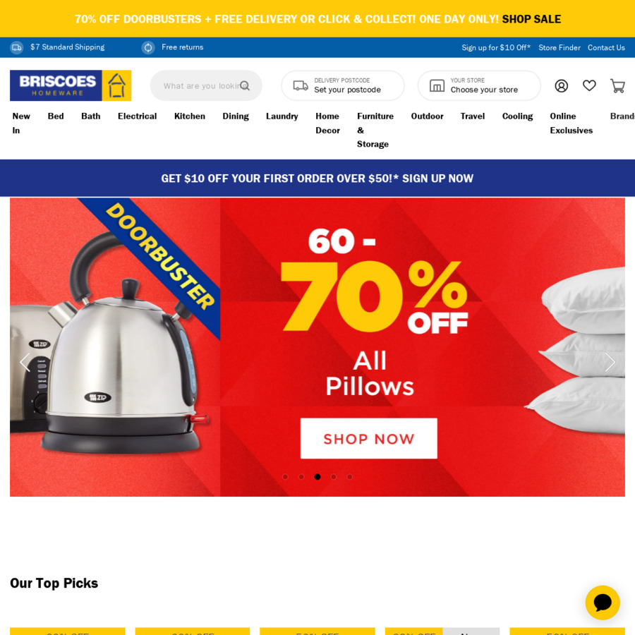 Free Delivery + Click & Collect Briscoes ChoiceCheapies