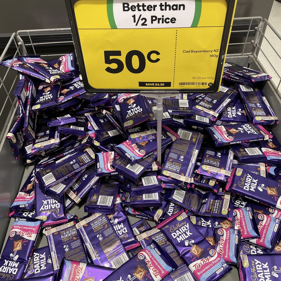 Cadbury Boysenberry Ripple 180g 0.50 (Was 3.80) Countdown, Dunedin Central (Instore Only