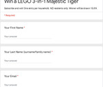Win a LEGO 3-in-1 Majestic Tiger Set @ Brick Store
