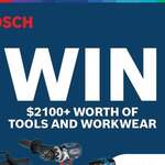 Win a Bosch Professional 18V Brushless 5 Piece 2x 5.0Ah Combo Kit + $700 WorkwearHub E-Voucher from Bosch + WorkwearHub