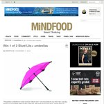 Win 1 of 2 Blunt Lite+ Umbrellas from Mindfood