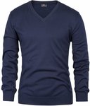 Men’s V-Neck Pullover Sweater Sizes S to 2XL USD $9.60 (~NZD $15.06) @ Paul Jones