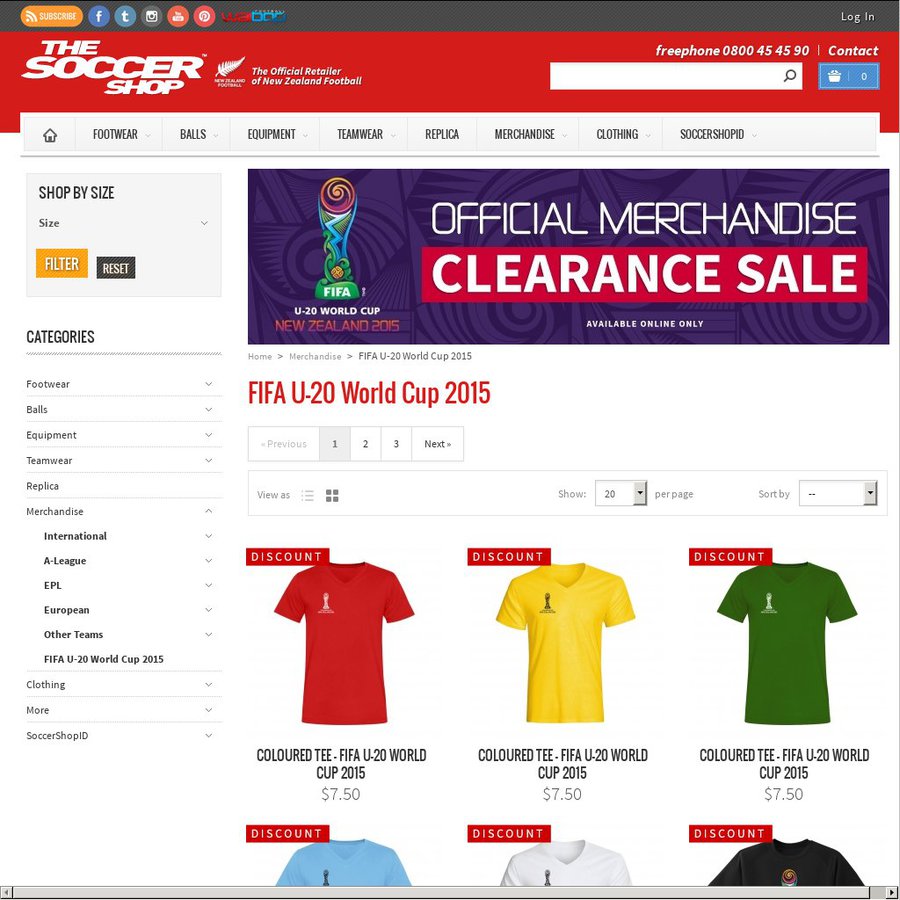 FIFA U20 World Cup Merchandise Clearance (Up to 90 off) NZ Soccer