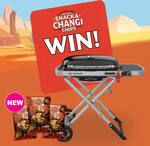 Win a Weber Traveler Series Portable Gas Barbecue and a Month’s Supply of Snackachangi Chips Worth $700 @ New World