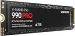 Samsung 990 PRO NVMe M.2 SSD, 4 TB A$421.83 (~NZ$463.55) Delivered @ Amazon UK via AU