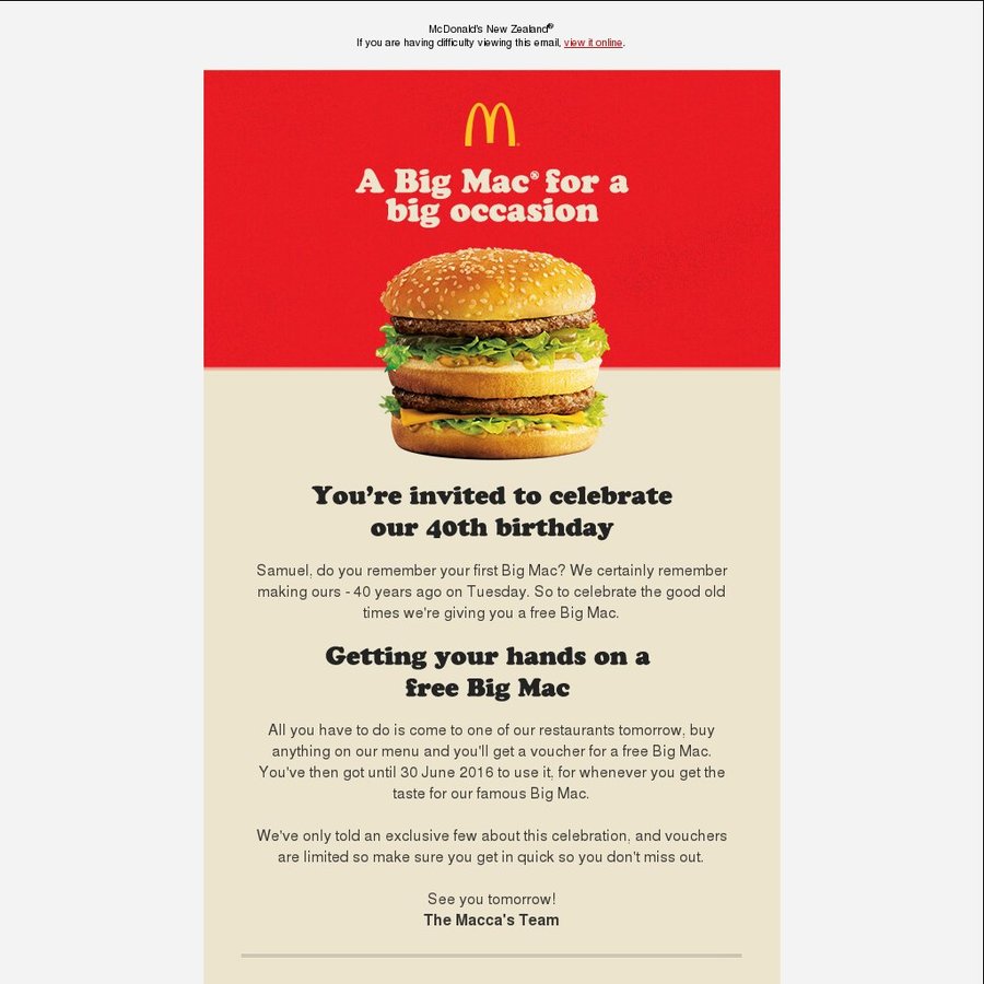 Make Any Purchase at McDonald's and Get a Free Big Mac ...