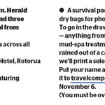 Win 4 Mud Passes and Concert Tickets, 2 Nts Rotorua Hotel, $200 Petrol Voucher, Survival Pack from The NZ Herald