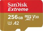 SanDisk 256GB Extreme MicroSDXC UHS-3 Memory Card with Adapter $48.48 USD (~$74.06NZD) Delivered @ Amazon US