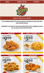 5 Pc Chicken on Monday $10, 8 Wings on Tuesday $6, 6 Texas Bites & Sauce on Wednesday $5, 2 Sides Mon-Wed $6 @ Texas Chicken
