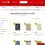 Educational Posters 2 for $5 (Usually $9.99 Each) + Shipping ($0/$3 CC, $0 in-Store) @ The Warehouse