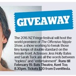 Win a Double Pass to The Offensive Nipple Show from The Dominion Post (Wellington)