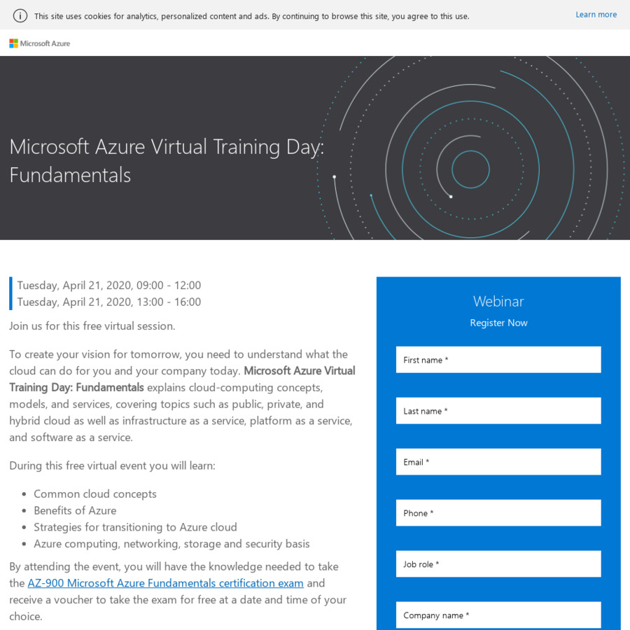 Free - Official Microsoft Azure Fundamentals Instructor-Led Training ...