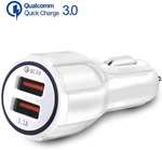 3.1A Dual USB Port Car Charger (Quick Charge 3.0) $1.99 US (~$3 NZ) Shipped @ Rosegal