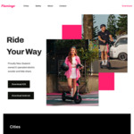 15 Free Minutes on Flamingo Scooters ($1 Unlock Fee Applies)