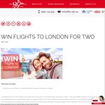 Win Return Economy Flights to London Flying Qantas Airways or Emirates for 2 People from Ifly