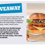 Win 1 of 4 Wendy's Double Burger Combo Vouchers from The Dominion Post